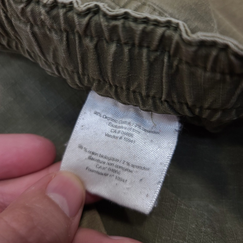 MEC Cargo Pants Mens 32 Green Ripstop Organic Cotton Elastic Hiking Utility - Picture 7 of 8